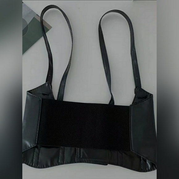 SHEIN -- Elastic PU Leather Wide Waist Belt - Picture 3 of 8